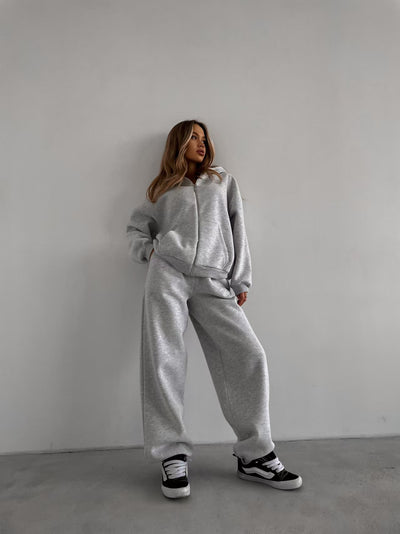 Sweatshirt With Wide-leg Sweatpants