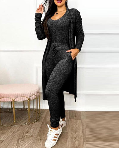 Women's High Waist Pocket Design Jumpsuit