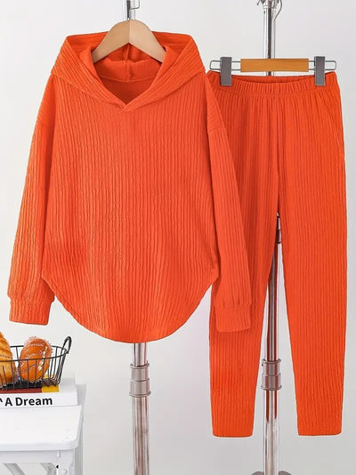 Women's Long Sleeve Hooded shirt Pants