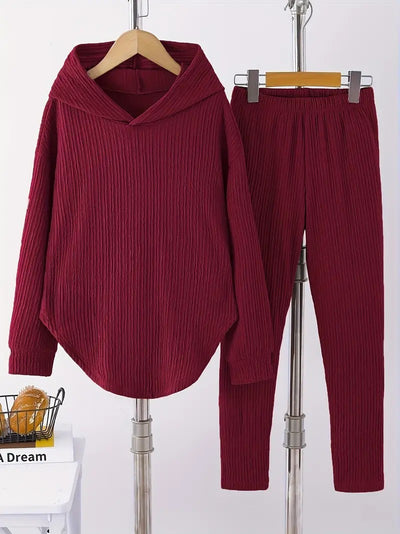 Women's Long Sleeve Hooded shirt Pants