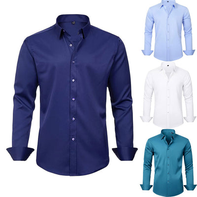 Men's Slim-fit Long-sleeve Business Casual Shirt