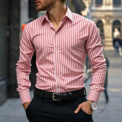 Men's Casual Fashionable Long-sleeved Shirt