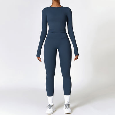 Tight-fitting Brushed Yoga Suit Fitness Long Sleeve