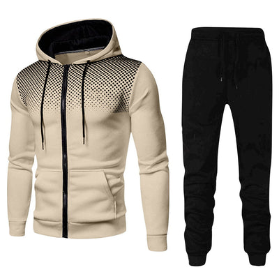 Sports Fitness Casual Zipper Men's Suit