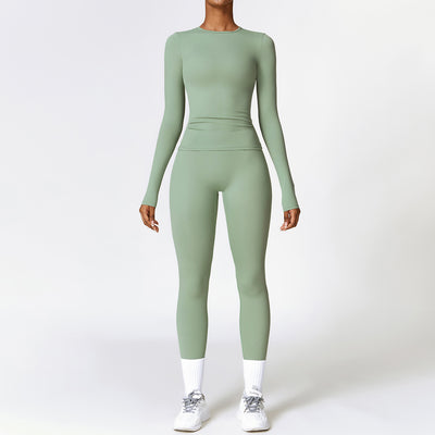 Tight-fitting Brushed Yoga Suit Fitness Long Sleeve