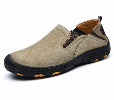Leather hiking shoes