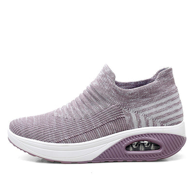 Flying Woven Shaking Shoes Women