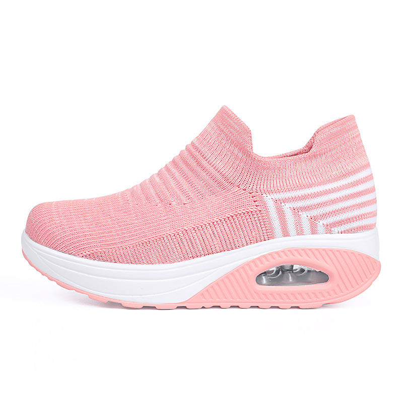Flying Woven Shaking Shoes Women