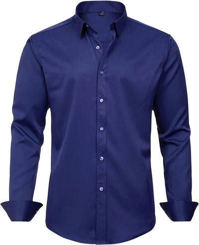 Men's Slim-fit Long-sleeve Business Casual Shirt