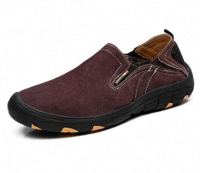 Leather hiking shoes