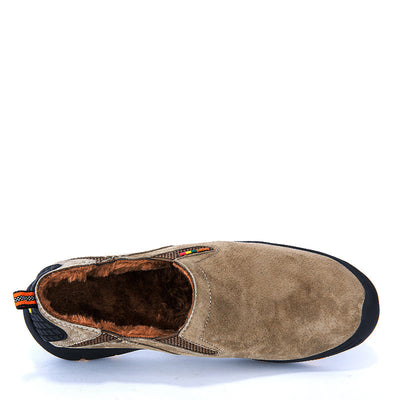 Leather hiking shoes