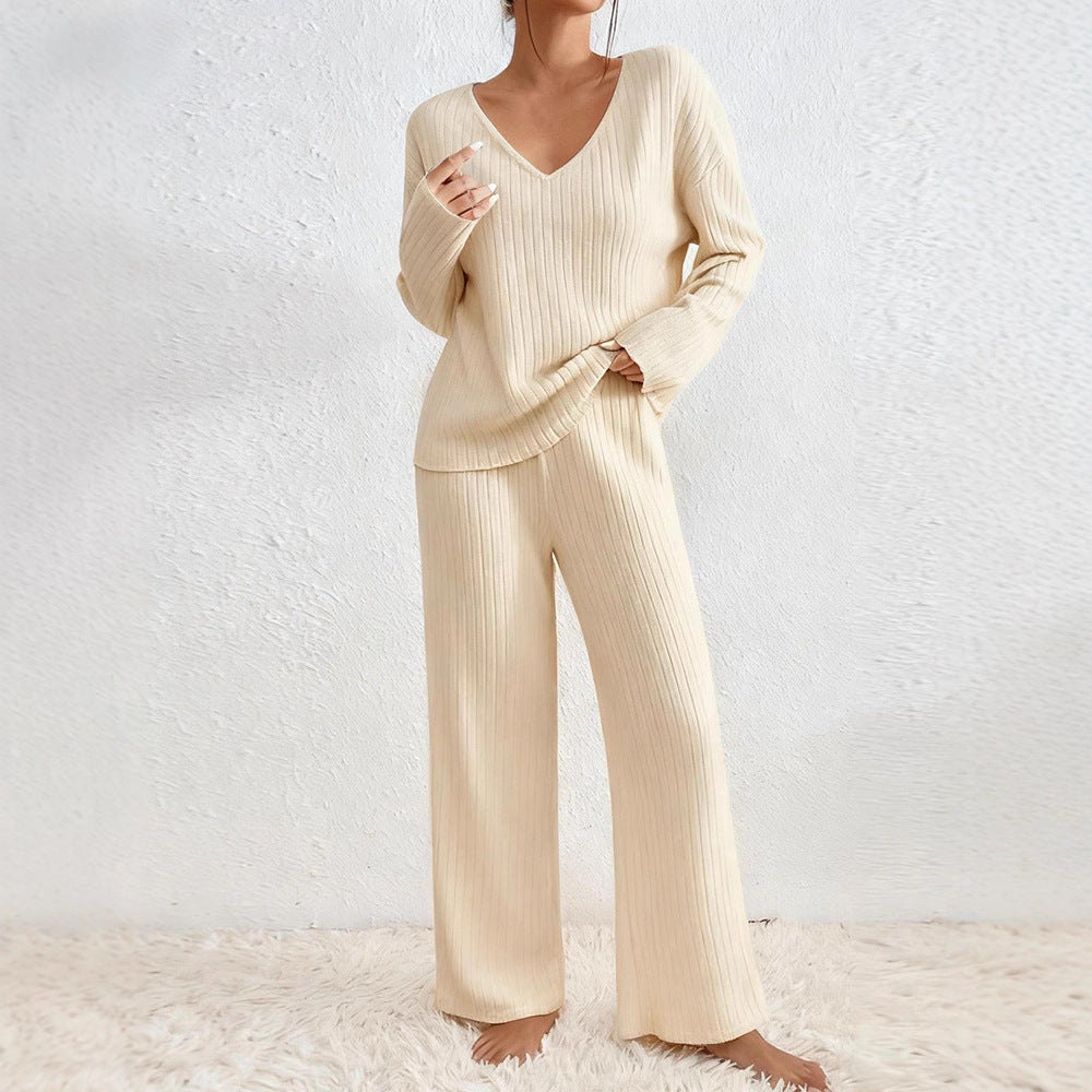 Long-sleeve Top And Pants Two-piece Set