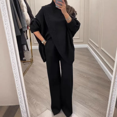 Slim-fit Knitwear Two-piece Set V-neck