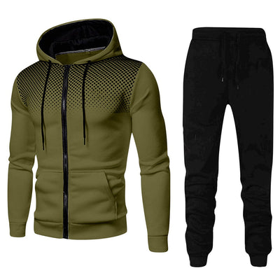 Sports Fitness Casual Zipper Men's Suit