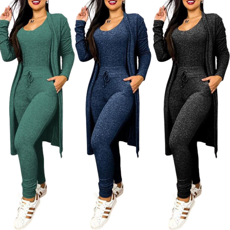 Women's High Waist Pocket Design Jumpsuit