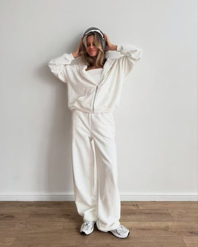 Sweatshirt With Wide-leg Sweatpants