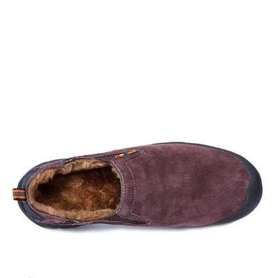 Leather hiking shoes