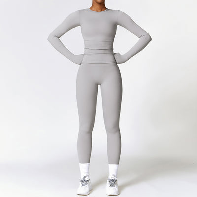 Tight-fitting Brushed Yoga Suit Fitness Long Sleeve
