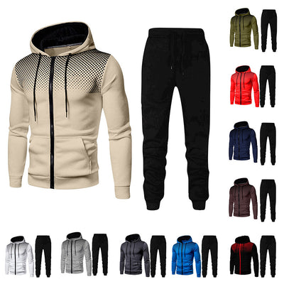 Sports Fitness Casual Zipper Men's Suit