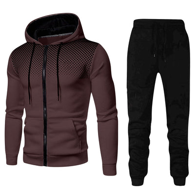 Sports Fitness Casual Zipper Men's Suit