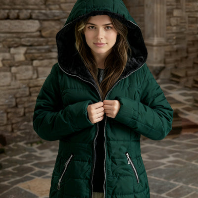 Ladies' Hooded Warm Cotton-padded Jacket