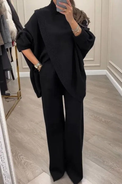 Slim-fit Knitwear Two-piece Set V-neck