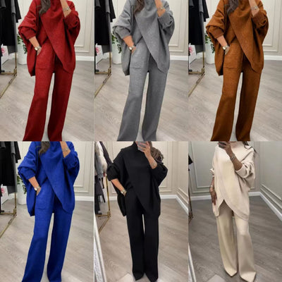 Slim-fit Knitwear Two-piece Set V-neck