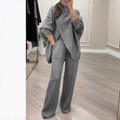 Slim-fit Knitwear Two-piece Set V-neck