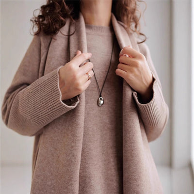 Women's Knitted Sweater Wide Leg Pants Suit