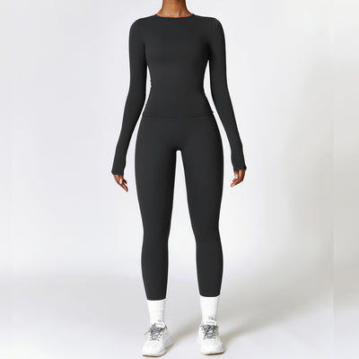 Tight-fitting Brushed Yoga Suit Fitness Long Sleeve