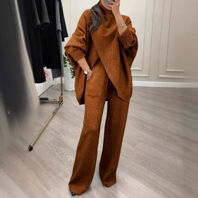 Slim-fit Knitwear Two-piece Set V-neck